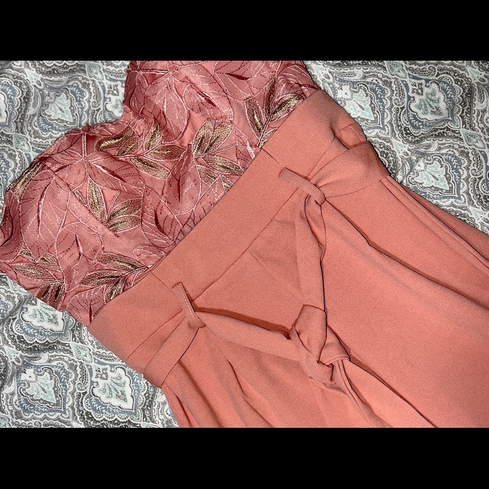 One piece Mauve & Gold Jumpsuit